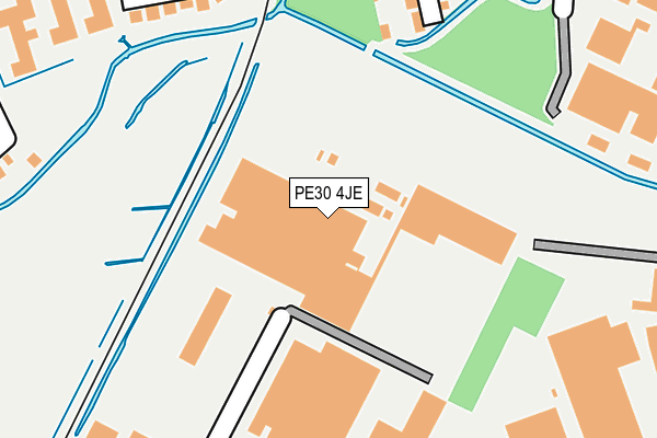 PE30 4JE map - OS OpenMap – Local (Ordnance Survey)