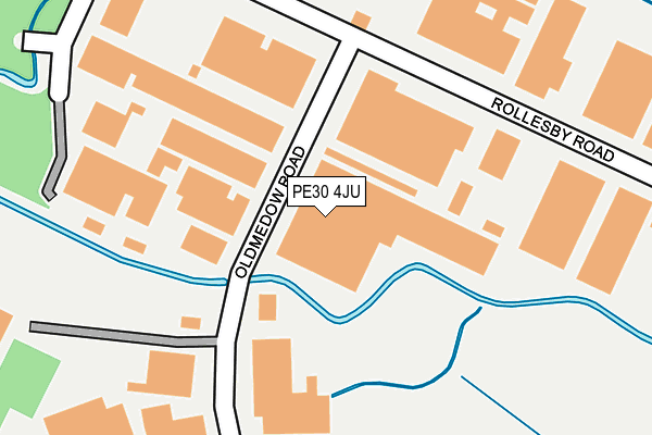 PE30 4JU map - OS OpenMap – Local (Ordnance Survey)