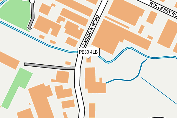 PE30 4LB map - OS OpenMap – Local (Ordnance Survey)