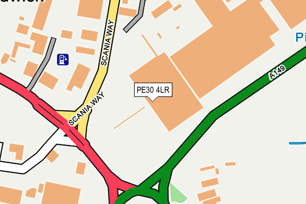 PE30 4LR map - OS OpenMap – Local (Ordnance Survey)