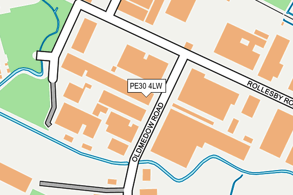 PE30 4LW map - OS OpenMap – Local (Ordnance Survey)