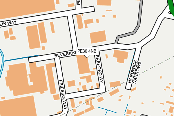 PE30 4NB map - OS OpenMap – Local (Ordnance Survey)