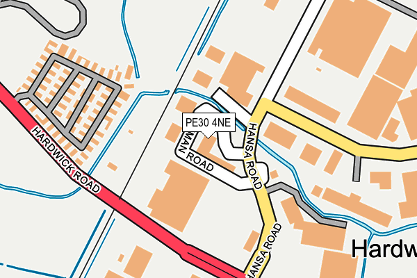 PE30 4NE map - OS OpenMap – Local (Ordnance Survey)