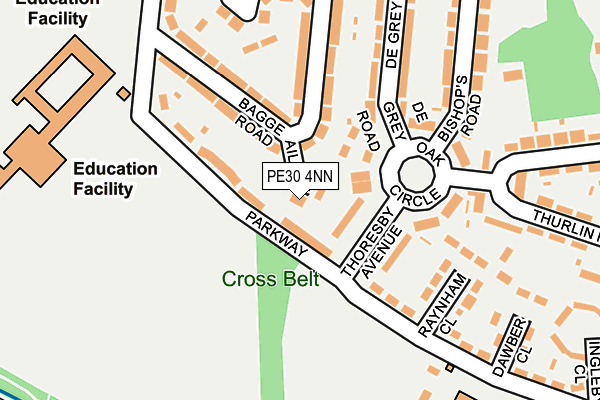 PE30 4NN map - OS OpenMap – Local (Ordnance Survey)