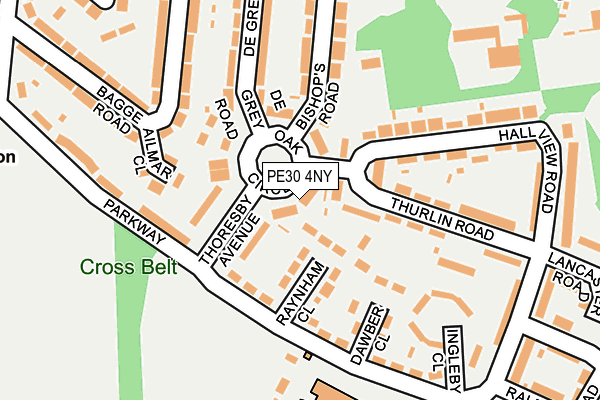 PE30 4NY map - OS OpenMap – Local (Ordnance Survey)