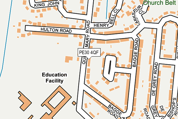 PE30 4QF map - OS OpenMap – Local (Ordnance Survey)