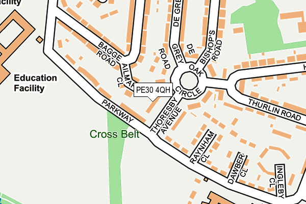 PE30 4QH map - OS OpenMap – Local (Ordnance Survey)