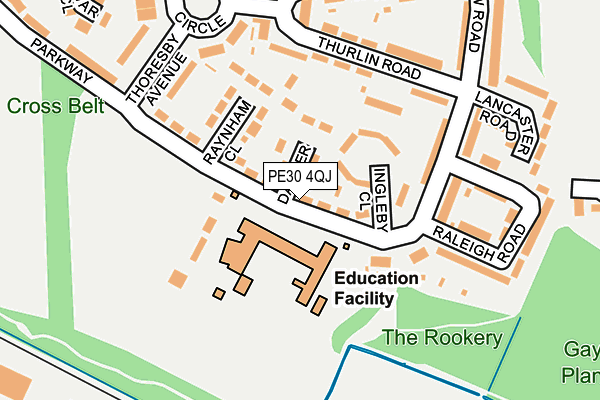 PE30 4QJ map - OS OpenMap – Local (Ordnance Survey)