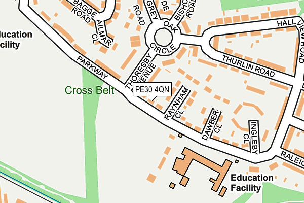 PE30 4QN map - OS OpenMap – Local (Ordnance Survey)