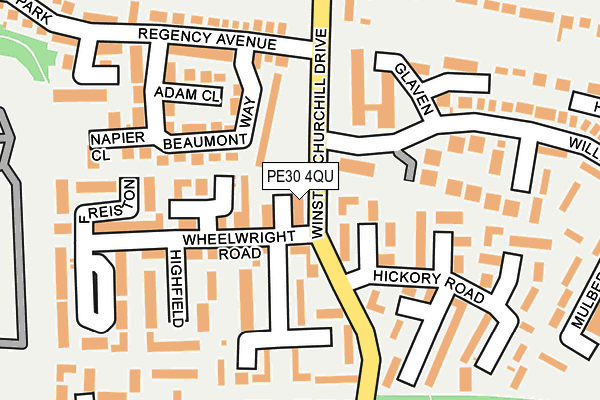 PE30 4QU map - OS OpenMap – Local (Ordnance Survey)