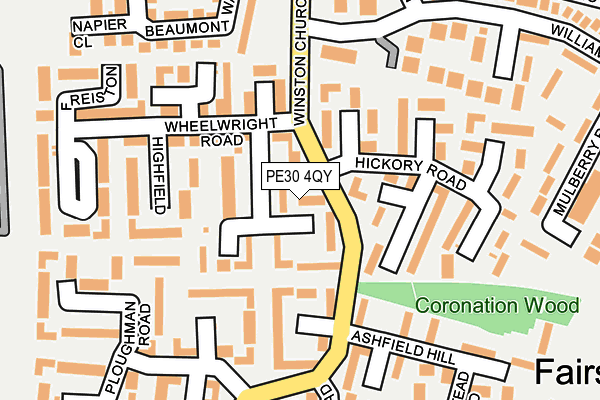 PE30 4QY map - OS OpenMap – Local (Ordnance Survey)