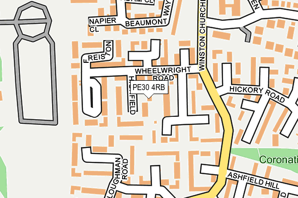 PE30 4RB map - OS OpenMap – Local (Ordnance Survey)