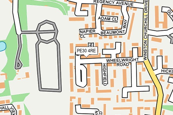 PE30 4RE map - OS OpenMap – Local (Ordnance Survey)