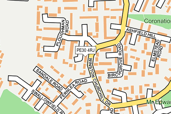 PE30 4RJ map - OS OpenMap – Local (Ordnance Survey)
