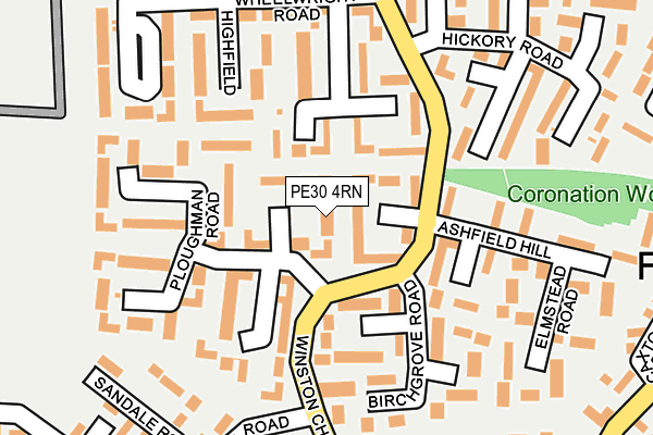 PE30 4RN map - OS OpenMap – Local (Ordnance Survey)