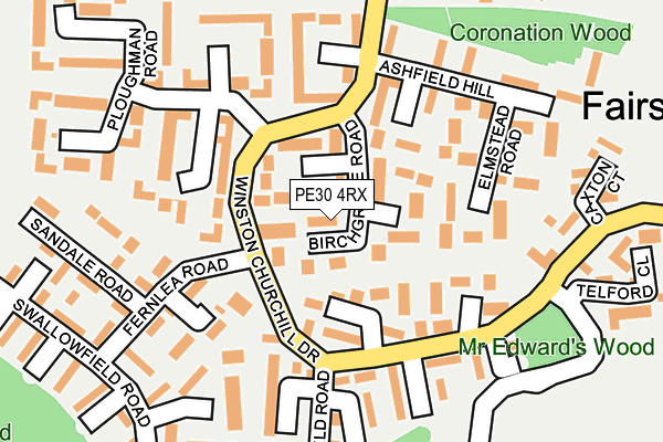 PE30 4RX map - OS OpenMap – Local (Ordnance Survey)