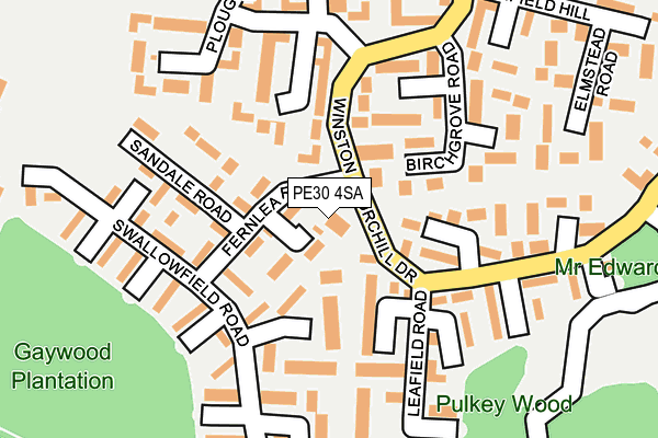 PE30 4SA map - OS OpenMap – Local (Ordnance Survey)