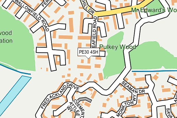 PE30 4SH map - OS OpenMap – Local (Ordnance Survey)