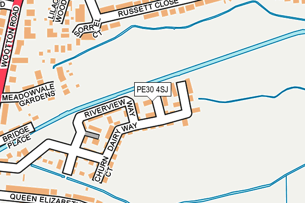 PE30 4SJ map - OS OpenMap – Local (Ordnance Survey)