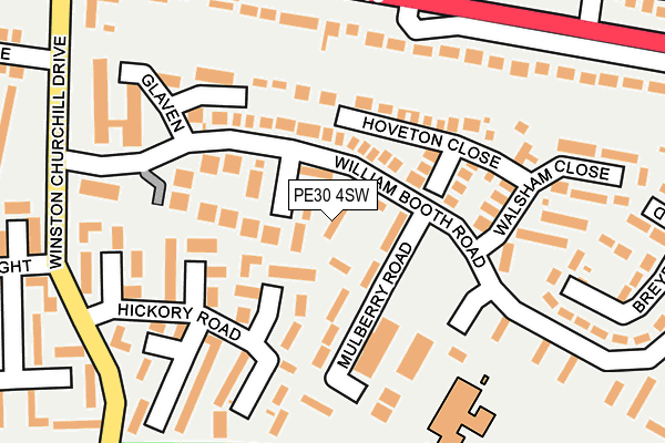 PE30 4SW map - OS OpenMap – Local (Ordnance Survey)