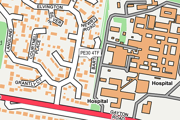 PE30 4TF map - OS OpenMap – Local (Ordnance Survey)