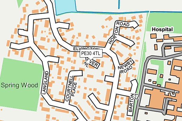 PE30 4TL map - OS OpenMap – Local (Ordnance Survey)