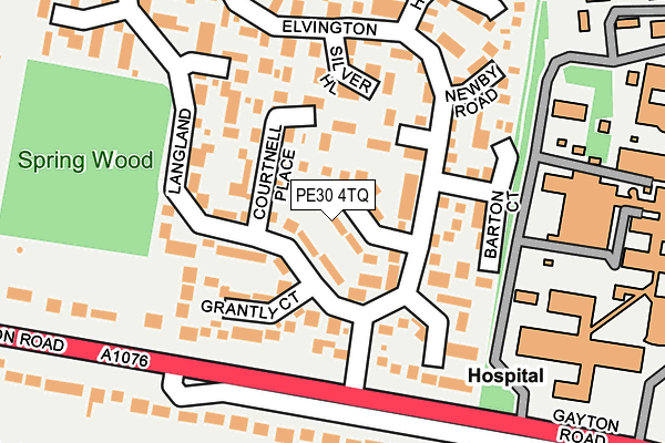 PE30 4TQ map - OS OpenMap – Local (Ordnance Survey)