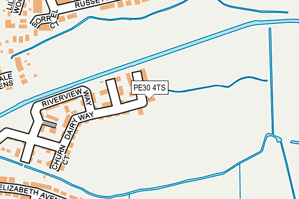PE30 4TS map - OS OpenMap – Local (Ordnance Survey)