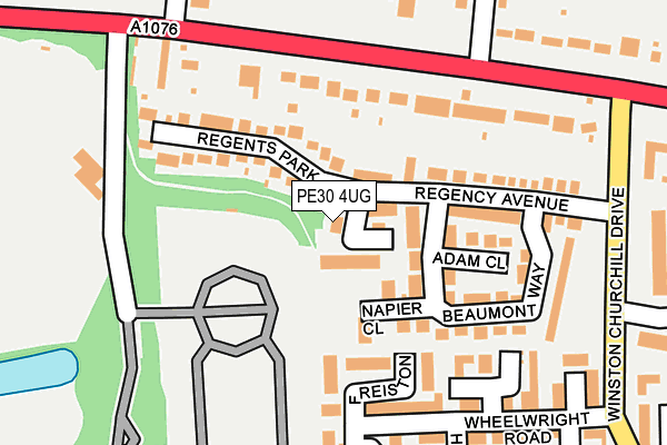 PE30 4UG map - OS OpenMap – Local (Ordnance Survey)