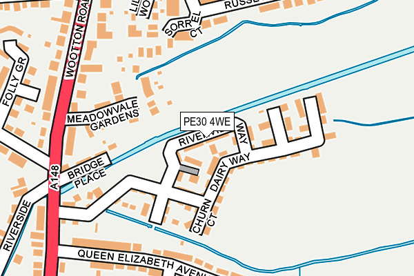 PE30 4WE map - OS OpenMap – Local (Ordnance Survey)