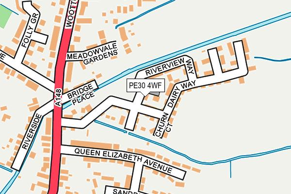 PE30 4WF map - OS OpenMap – Local (Ordnance Survey)