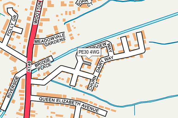 PE30 4WG map - OS OpenMap – Local (Ordnance Survey)