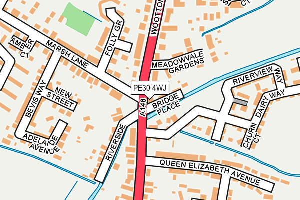 PE30 4WJ map - OS OpenMap – Local (Ordnance Survey)