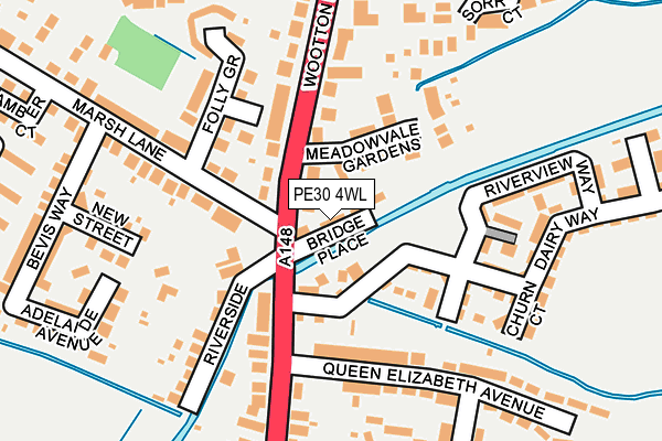 PE30 4WL map - OS OpenMap – Local (Ordnance Survey)