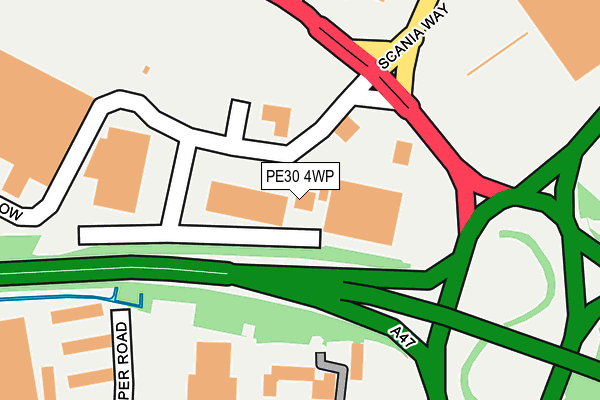 PE30 4WP map - OS OpenMap – Local (Ordnance Survey)