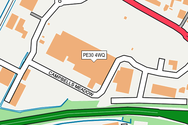 PE30 4WQ map - OS OpenMap – Local (Ordnance Survey)