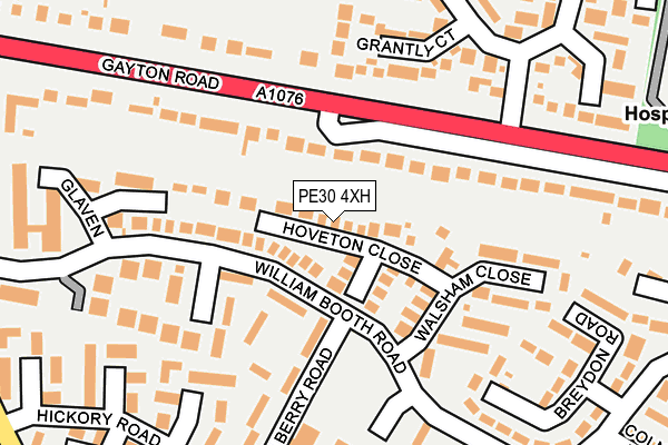 PE30 4XH map - OS OpenMap – Local (Ordnance Survey)