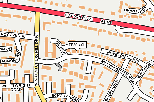 PE30 4XL map - OS OpenMap – Local (Ordnance Survey)