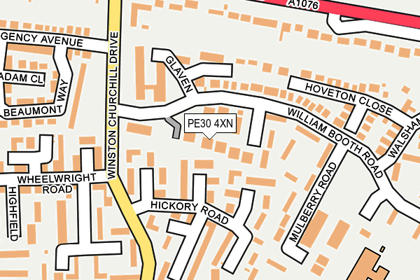 PE30 4XN map - OS OpenMap – Local (Ordnance Survey)