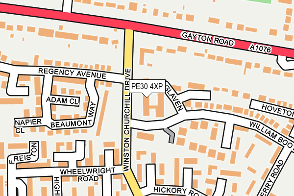 PE30 4XP map - OS OpenMap – Local (Ordnance Survey)