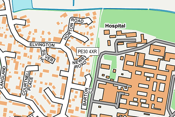 PE30 4XR map - OS OpenMap – Local (Ordnance Survey)