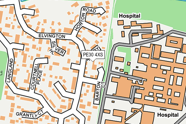 PE30 4XS map - OS OpenMap – Local (Ordnance Survey)