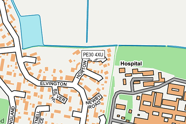 PE30 4XU map - OS OpenMap – Local (Ordnance Survey)