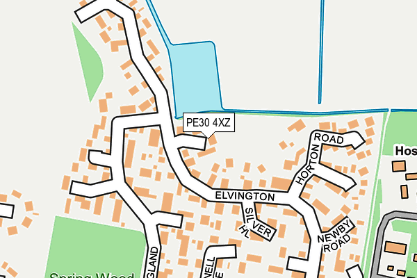 PE30 4XZ map - OS OpenMap – Local (Ordnance Survey)