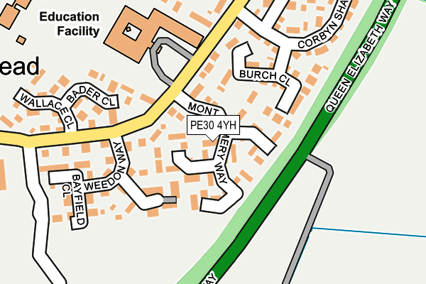 PE30 4YH map - OS OpenMap – Local (Ordnance Survey)