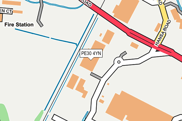 PE30 4YN map - OS OpenMap – Local (Ordnance Survey)