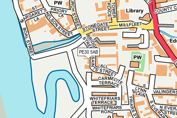 PE30 5AB map - OS OpenMap – Local (Ordnance Survey)
