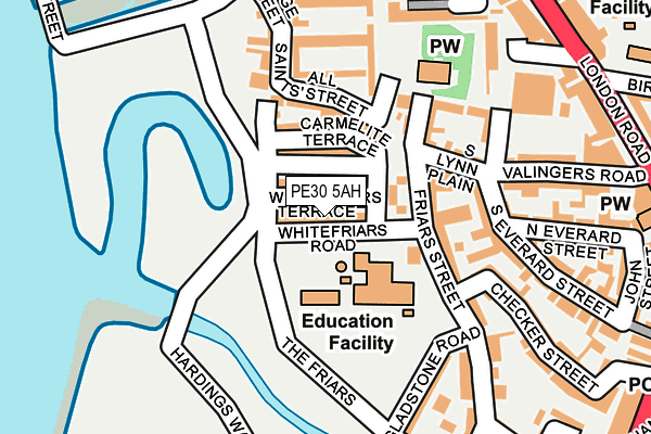 PE30 5AH map - OS OpenMap – Local (Ordnance Survey)