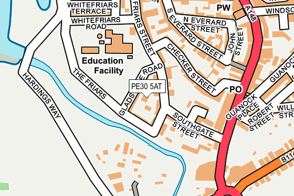 PE30 5AT map - OS OpenMap – Local (Ordnance Survey)
