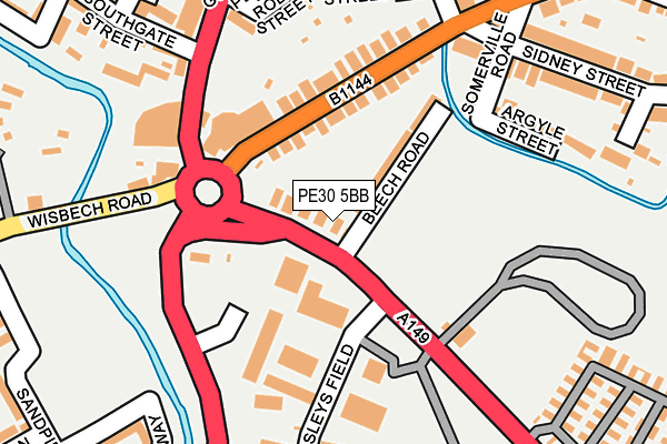 PE30 5BB map - OS OpenMap – Local (Ordnance Survey)